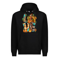 Black Love Turkey Thanksgiving Premium Hoodie - texasbilliewilder