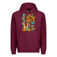 Burgundy Love Turkey Thanksgiving Premium Hoodie - texasbilliewilder