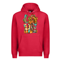 Cardinal Love Turkey Thanksgiving Premium Hoodie - texasbilliewilder