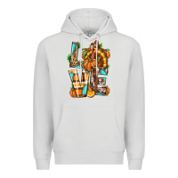 Dove Grey Love Turkey Thanksgiving Premium Hoodie - texasbilliewilder