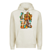 Oatmeal Heather Love Turkey Thanksgiving Premium Hoodie - texasbilliewilder