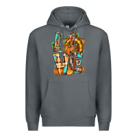 Rock Love Turkey Thanksgiving Premium Hoodie - texasbilliewilder