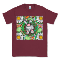 Burgundy Easter Bunny Classic Tee - CowhideDigitalArt
