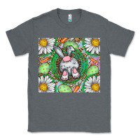 Charcoal Heather Easter Bunny Classic Tee - CowhideDigitalArt