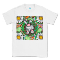 White Easter Bunny Classic Tee - CowhideDigitalArt