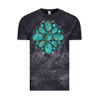 Cloud Black turquoise gemstone Vintage Tee - Artiststas