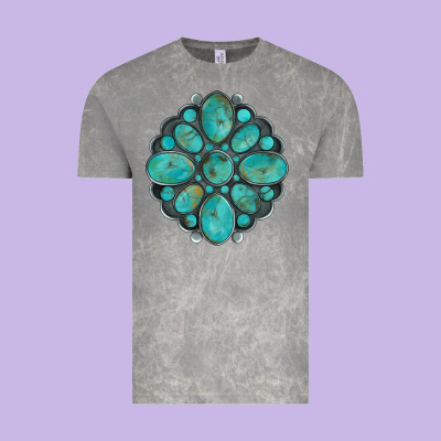 Turquoise Gemstone Vintage Tee Designed By Artiststas