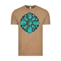 Vintage Coffee turquoise gemstone Vintage Tee - Artiststas