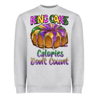 Heather Grey mardi gras king cage calories don't count Heavyweight Sweatshirt - BarkalooDesign