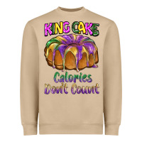 Mardi Gras King Cage Calories Don't Count Heavyweight Sweatshirt | Teevron
