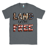 Charcoal Heather Land of the free America western pattern Classic Tee - Jasminsmagicworld