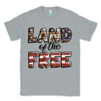 Heather Grey Land of the free America western pattern Classic Tee - Jasminsmagicworld