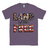 Land Of The Free America Western Pattern Classic Tee | Teevron