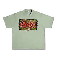 Oil Green ladybug one background Urban Heavy Tee - BarkalooDesign