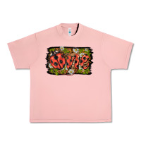 Salmon ladybug one background Urban Heavy Tee - BarkalooDesign