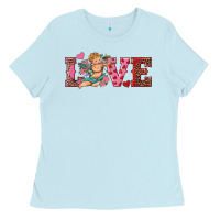 Baby Blue love cupid Ladies Tee - RanaPortraitStore