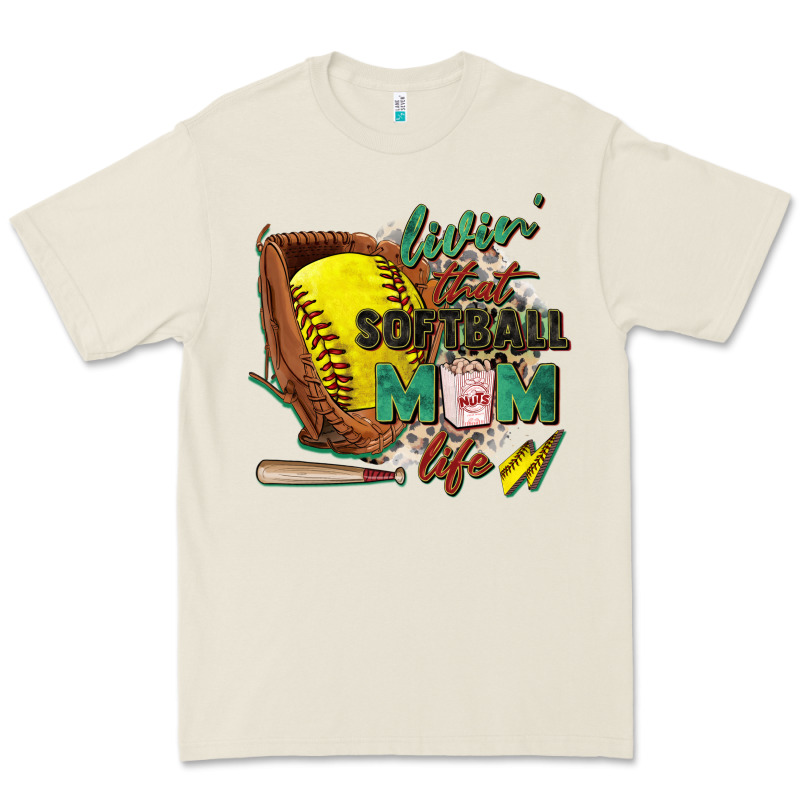 Livin' That Softball Mom Life Premium Tee by Zillion Design Studio | Teevron