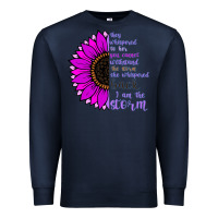 Navy I Am The Storm sunflower Premium Sweatshirt - Bettercallsaul