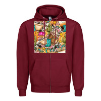 Burgundy western cowgirl coffee cup with cowhide seamless pattern bbs Zipper Hoodie - BundleAndBundleShop