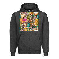 Charcoal Heather western cowgirl coffee cup with cowhide seamless pattern bbs Zipper Hoodie - BundleAndBundleShop