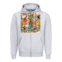 Heather Grey western cowgirl coffee cup with cowhide seamless pattern bbs Zipper Hoodie - BundleAndBundleShop
