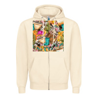 Sandshell western cowgirl coffee cup with cowhide seamless pattern bbs Zipper Hoodie - BundleAndBundleShop