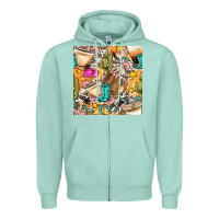 Seafoam western cowgirl coffee cup with cowhide seamless pattern bbs Zipper Hoodie - BundleAndBundleShop