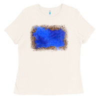 Bone gemstone blue leopard background Ladies Tee - JahusDesignShop