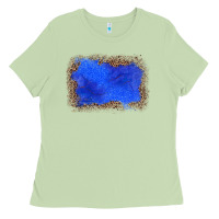 Matcha gemstone blue leopard background Ladies Tee - JahusDesignShop