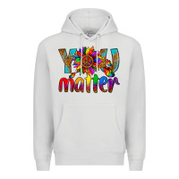 Dove Grey LGBTQ+ you matter with leopard Premium Hoodie - NancyCooperArtShop
