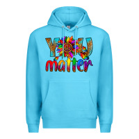 Ocean Blue LGBTQ+ you matter with leopard Premium Hoodie - NancyCooperArtShop