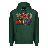 Sports Green LGBTQ+ you matter with leopard Premium Hoodie - NancyCooperArtShop
