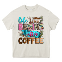 Life Begins After Coffee Heavy Core Tee | Teevron
