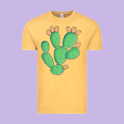 Texas Prickly Pear Cactus Vintage Tee Designed By Artiststas