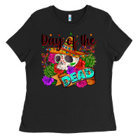Black mexican day of the dead Ladies Tee - Zillion Design Studio