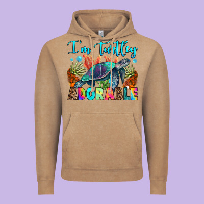 I'm Turtley Adorable Vintage Hoodie Designed By Ranaportraitstore