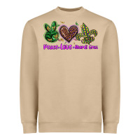 Mushroom peace love mardi gras Heavyweight Sweatshirt - BarkalooDesign