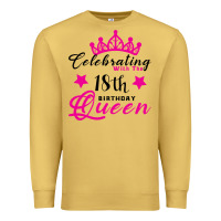 Antique Gold Celebrating With the 18th Birthday Queen Premium Sweatshirt - Bettercallsaul