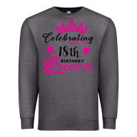 Charcoal Heather Celebrating With the 18th Birthday Queen Premium Sweatshirt - Bettercallsaul