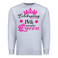 Heather Grey Celebrating With the 18th Birthday Queen Premium Sweatshirt - Bettercallsaul