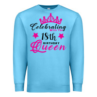 Ocean Blue Celebrating With the 18th Birthday Queen Premium Sweatshirt - Bettercallsaul
