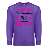 Purple Celebrating With the 18th Birthday Queen Premium Sweatshirt - Bettercallsaul