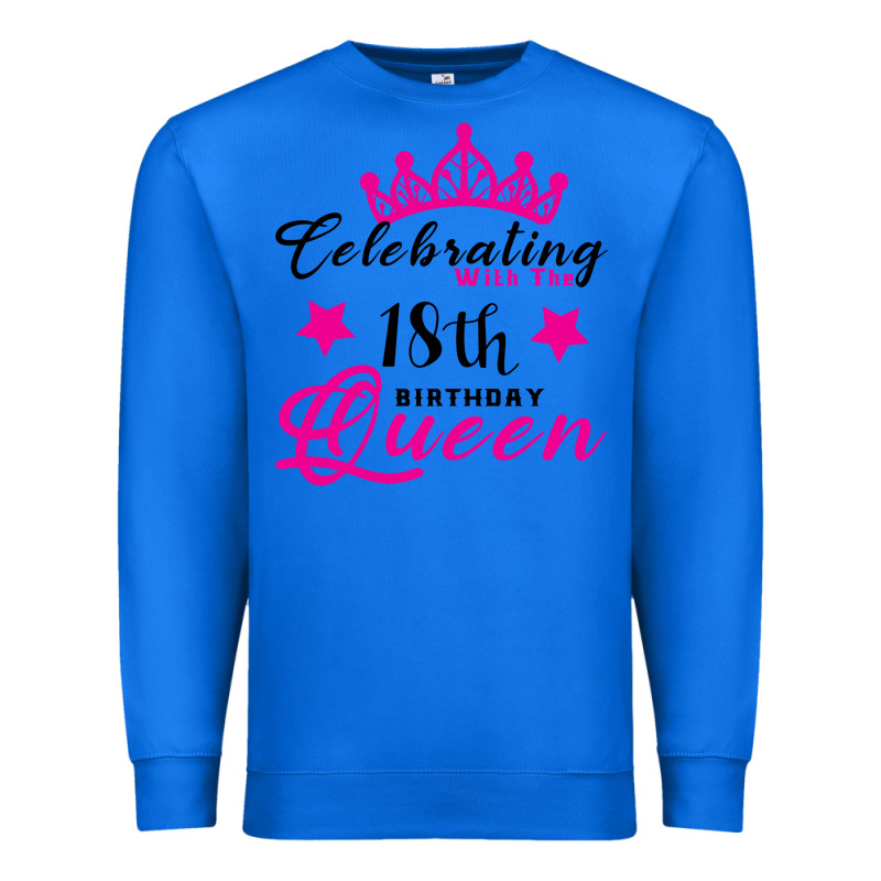 Celebrating With The 18th Birthday Queen Premium Sweatshirt by Bettercallsaul | Teevron