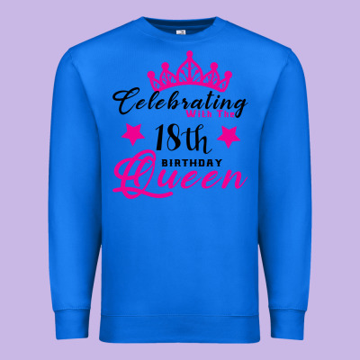 Celebrating With The 18th Birthday Queen Premium Sweatshirt Designed By Bettercallsaul