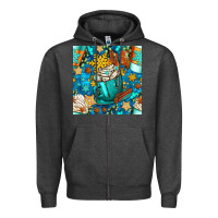 Charcoal Heather winter coffee cups and snow with plaid seamless pattern bbs Zipper Hoodie - BundleAndBundleShop
