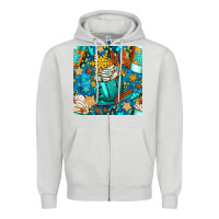 Dove Grey winter coffee cups and snow with plaid seamless pattern bbs Zipper Hoodie - BundleAndBundleShop