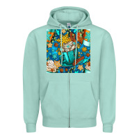 Seafoam winter coffee cups and snow with plaid seamless pattern bbs Zipper Hoodie - BundleAndBundleShop