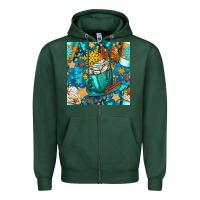 Sports Green winter coffee cups and snow with plaid seamless pattern bbs Zipper Hoodie - BundleAndBundleShop