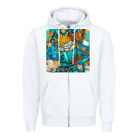 White winter coffee cups and snow with plaid seamless pattern bbs Zipper Hoodie - BundleAndBundleShop