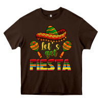 Chocolate Brown Let's Get Fiesta Heavy Core Tee - texasbilliewilder